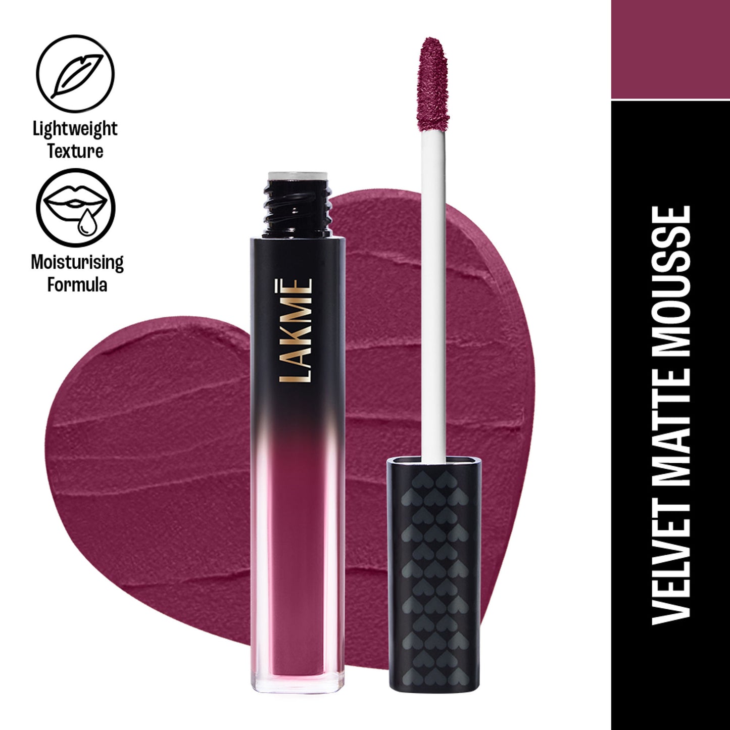 Lakme Xtraordin-Airy Velvet Matte Lip Mousse - 103 Dark Cherry