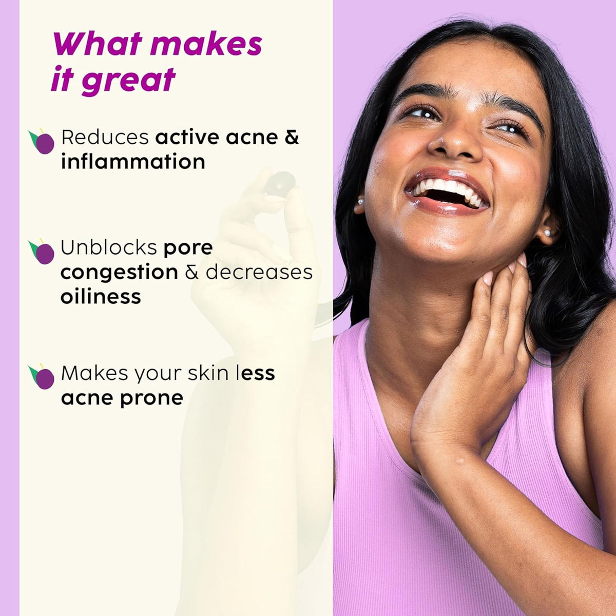 Plix The Plant Fix Jamun Active Acne Mini Facewash Gel Oily & Acne Prone Skin