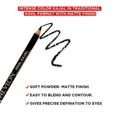 Revlon Kohl Kajal - Black With Free Sharpner