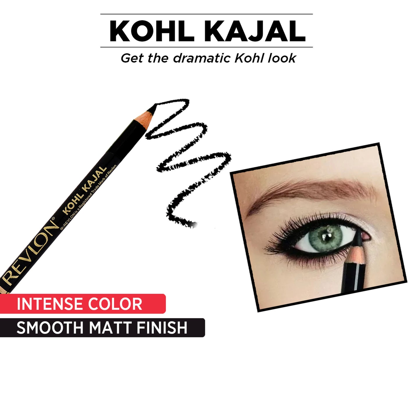 Revlon Kohl Kajal - Black With Free Sharpner
