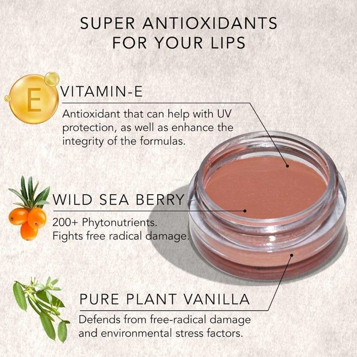 Daughter Earth vegan lip and cheek tint in Desert Nude, featuring a smooth, natural look on lips and cheeks.