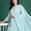Dhiyona IE Floral Embroidered Thread Work Pure Cotton Kurta with Trousers & With Dupatta
