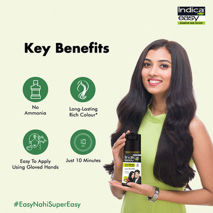 Indica Easy Diy Natural Black Shampoo Hair Colour