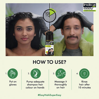 Indica Easy Diy Natural Black Shampoo Hair Colour