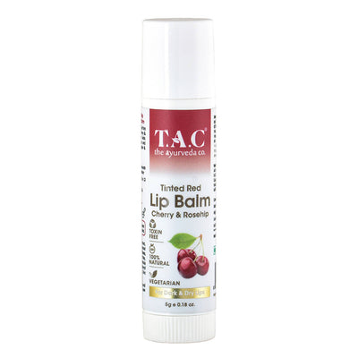 TAC - The Ayurveda Co. Tinted Cherry & Roship Vegan Lip Balm