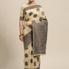 Women's Silk Blend Beige Woven Design Designer Saree With Blouse Piece