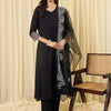 Dhiyona IE Women Ethnic Motifs Embroidered Regular Thread Work Kurta with Trousers & With Dupatta