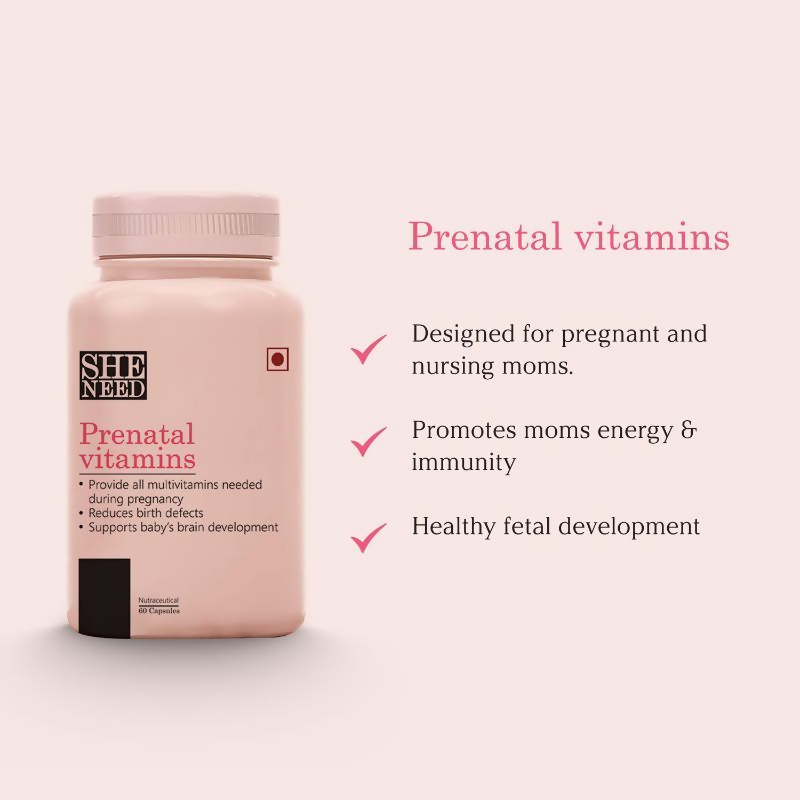 SheNeed Prenatal Vitamins Tablets Provides Nutrients Needed