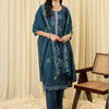 Dhiyona IE Women Floral Embroidered Regular Thread Work Kurta with Trousers & With Dupatta