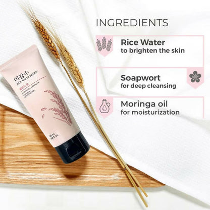 The Face Shop Rice Water Bright Foaming Cleanser - Indyancart
