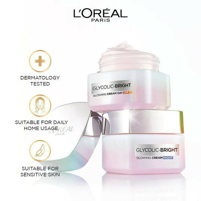 L'Oreal Paris Glycolic Bright Day Cream With SPF 17 - Indyancart
