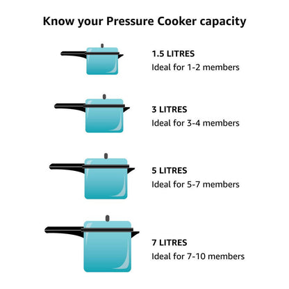 Hawkins Contura Hard Anodised Aluminium Pressure Cooker 2 Litre - Black