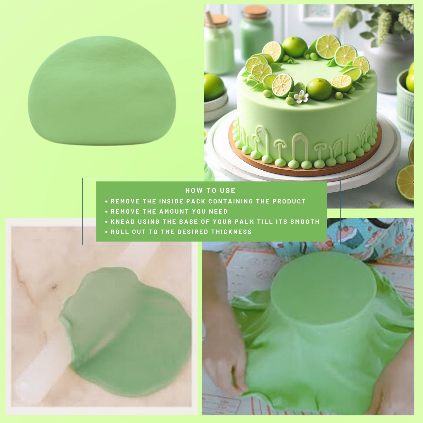 Confect Lime Green Fondant | Edible Sugarpaste