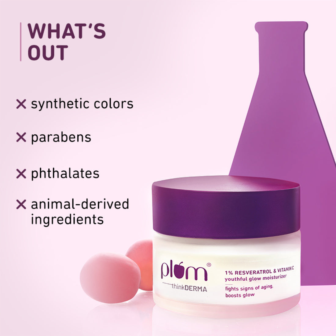 Plum Goodness 1% Resveratrol & Vitamin C Youthful Glow Moisturizer