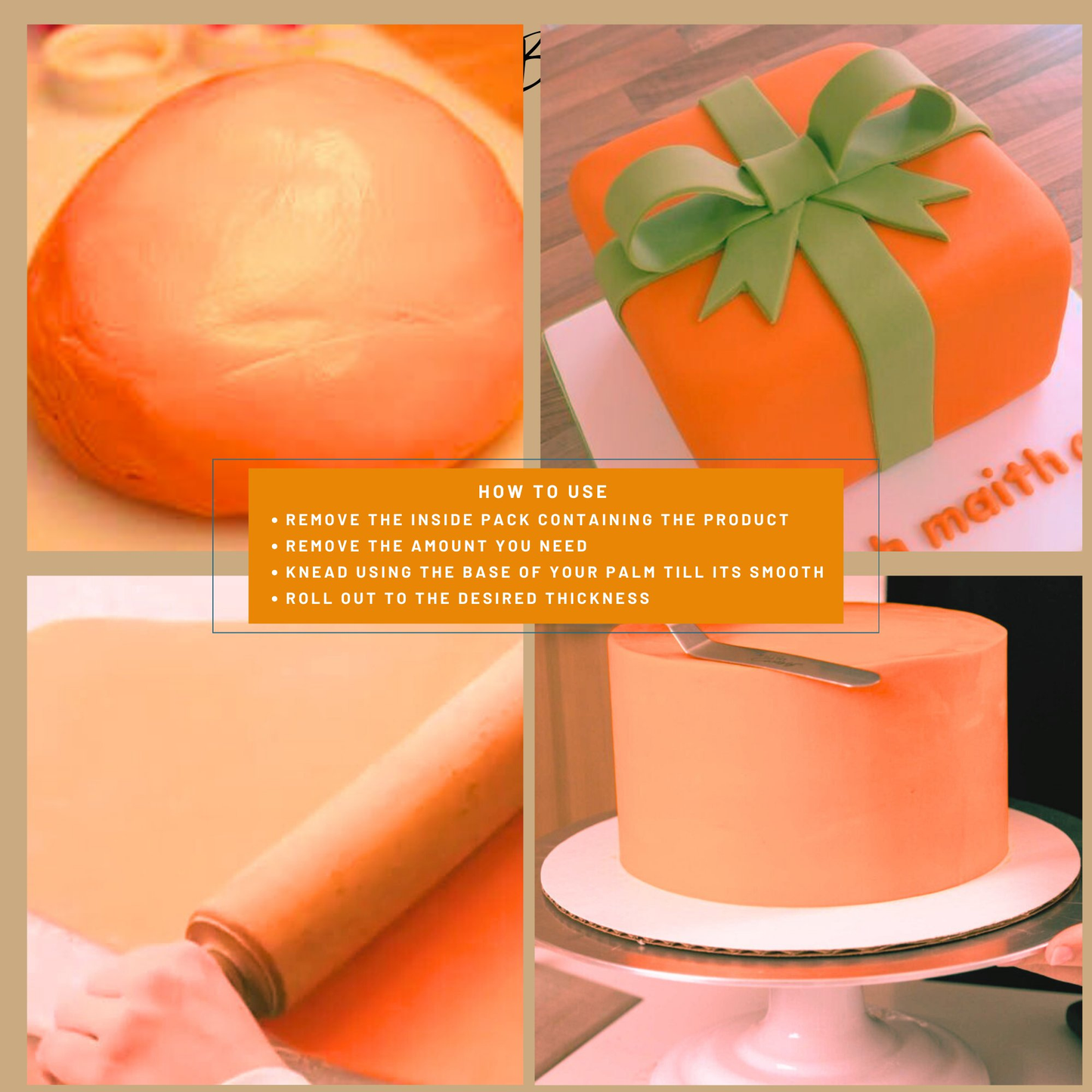 Confect Fluorescent Orange Fondant | Edible Sugarpaste