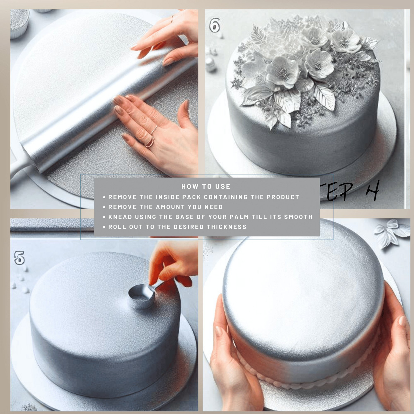 Confect Shimmering Silver | Edible Sugar Paste