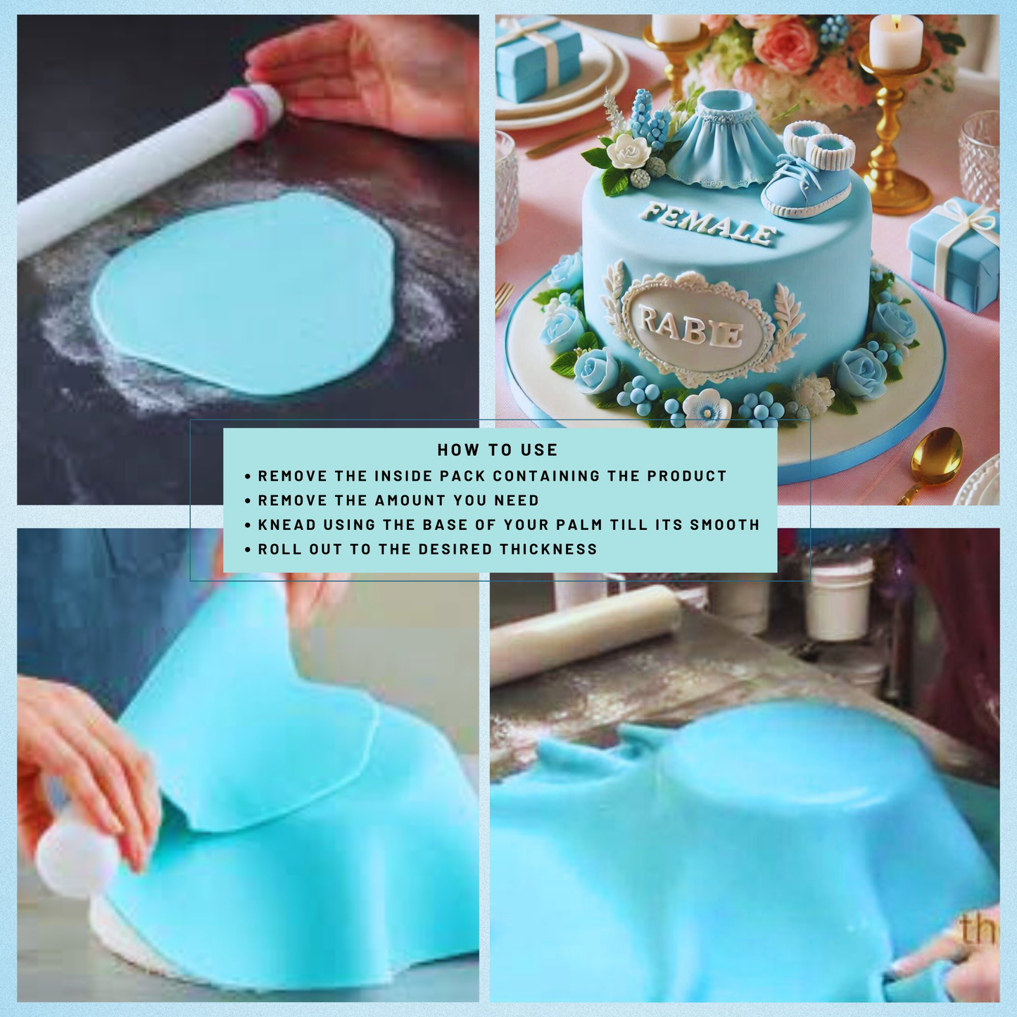 Confect Baby Blue Fondant | Edible Sugarpaste