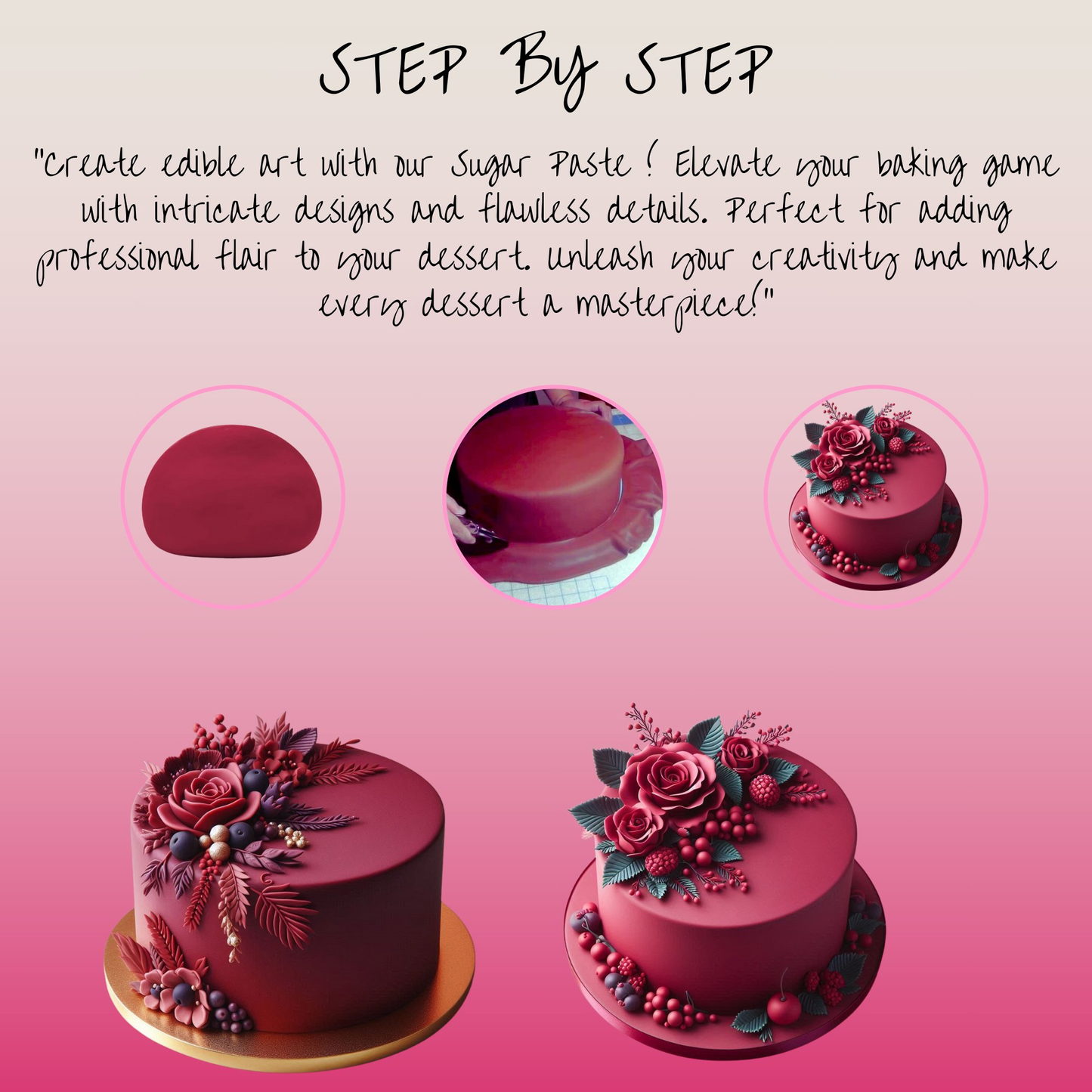 Confect Burgundy Fondant | Edible Sugarpaste