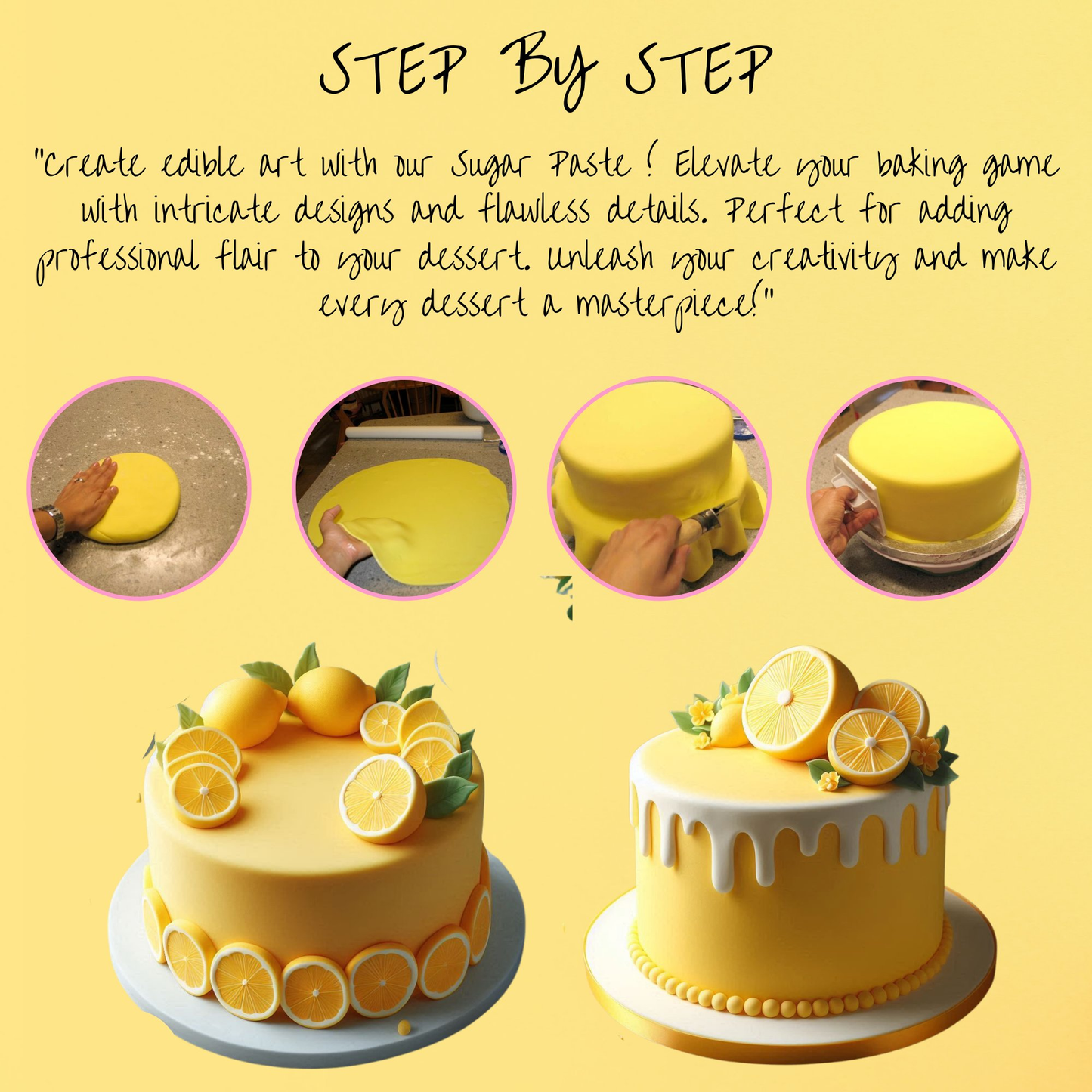 Confect Lemon Yellow Fondant | Edible Sugarpaste
