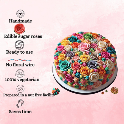 Confect Ombre- 5 | Edible Sugar Roses Topper