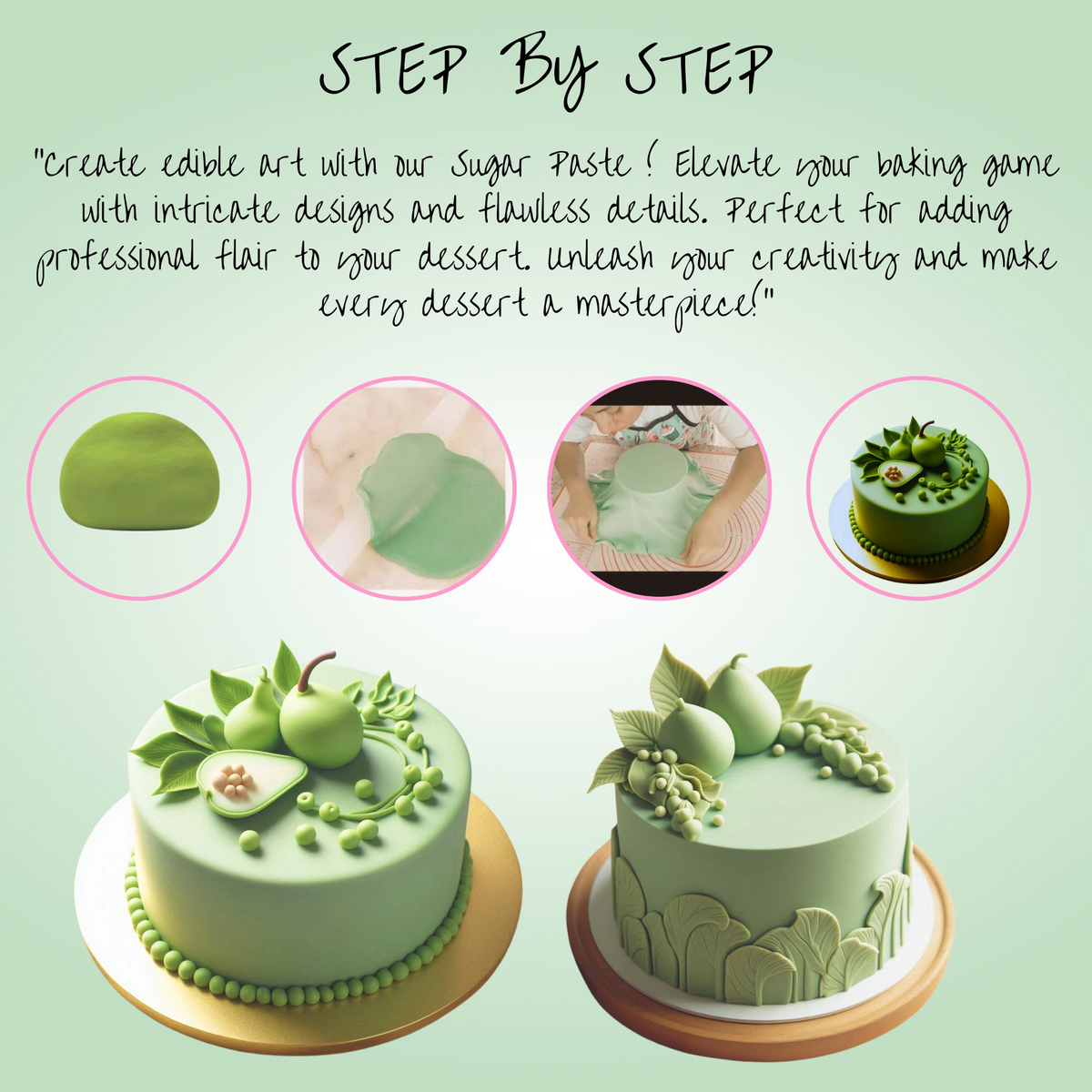 Confect Pea Green Fondant | Edible Sugarpaste