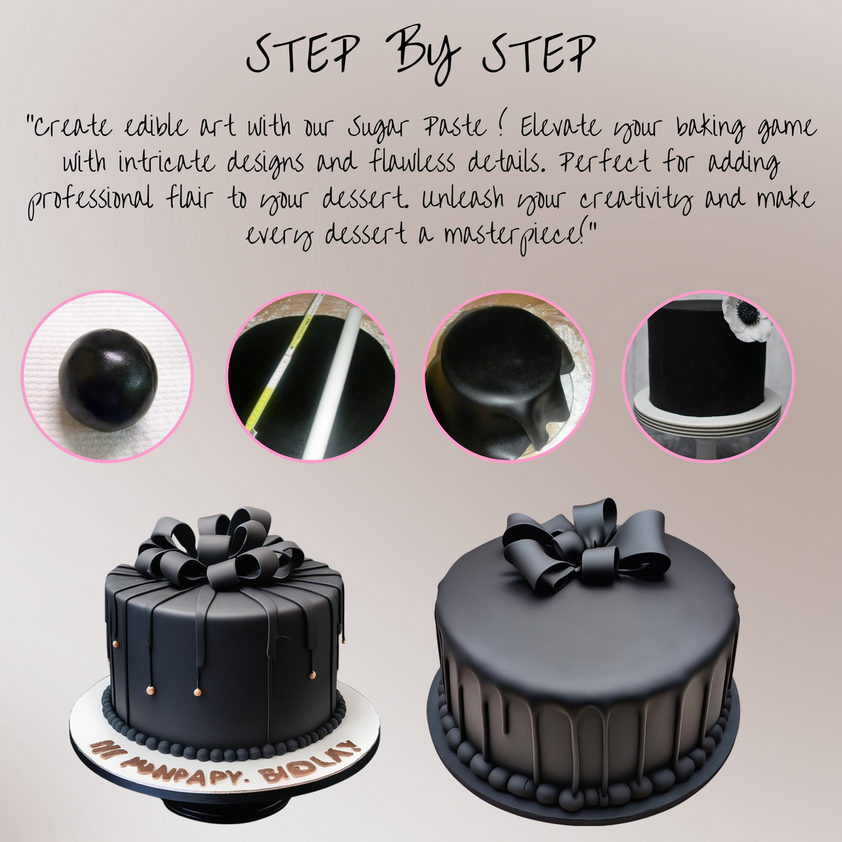 Confect Black Fondant | Edible Sugarpaste
