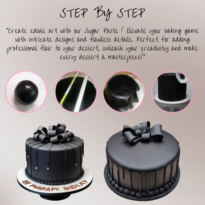 Confect Black Fondant | Edible Sugarpaste