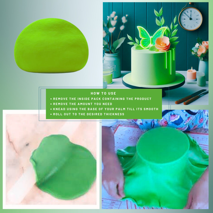 Confect Neon Green Fondant | Edible Sugarpaste