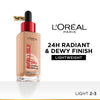 L’Oreal Paris Infallible 24H Tinted Serum Foundation, Lightweight, Dewy & Radiant - Light