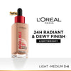 L’Oreal Paris Infallible 24H Tinted Serum Foundation, Lightweight, Dewy & Radiant - Light Medium