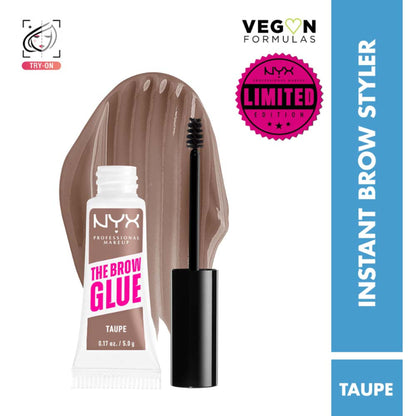 NYX Professional Makeup The Brow Glue Instant Long-Hold Eyebrow Styler - Black - Taupe