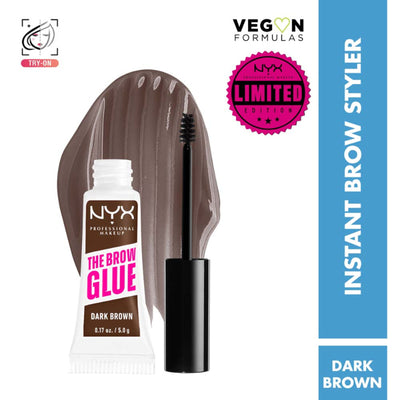 NYX Professional Makeup The Brow Glue Instant Long-Hold Eyebrow Styler - Black - Brown