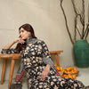 Dhiyona IE Floral Printed Notch Neck Pure Cotton Straight Kurta With Salwar & Dupatta