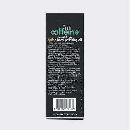 MCaffeine Coffee Body Polishing Oil - Moisturizes, Reduces Cellulite & Stretch Marks