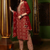 Indyancart SN Women's Printed Gotta Patti Pure Cotton Straight Kurta With Trouser & Dupatta