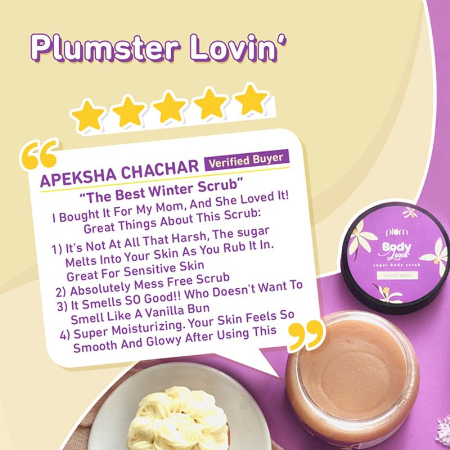 Plum BodyLovin Vanilla Vibes Sugar Body Scrub