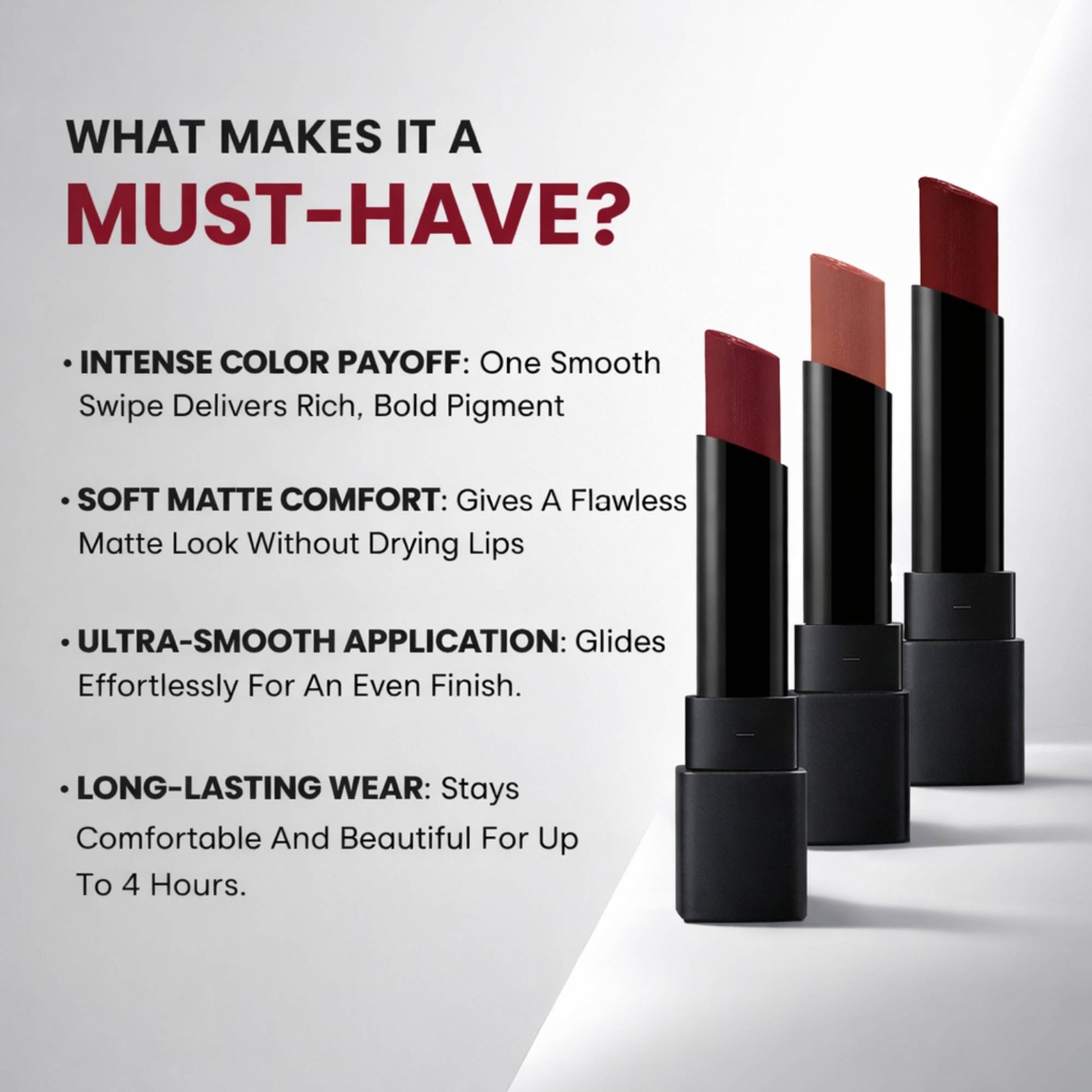 VERYMISS Matte Lipstick Combo Set 3 - Pink-Nude-Pink