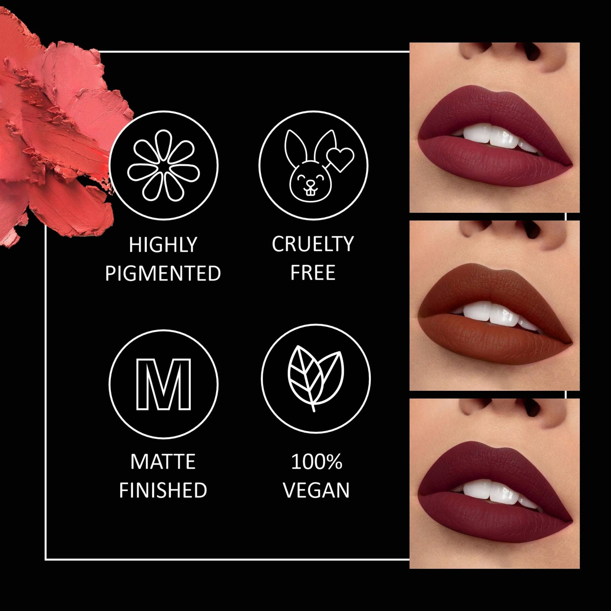 VERYMISS Matte Lipstick Combo Set 3 - Pink-Nude-Pink