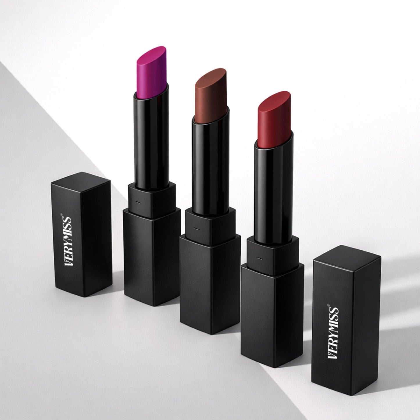 VERYMISS Matte Lipstick Combo Set 3 - Purple-Red-Brown