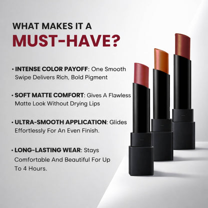 VERYMISS Matte Lipstick Combo Set 3 - Brown-Nude-Brown