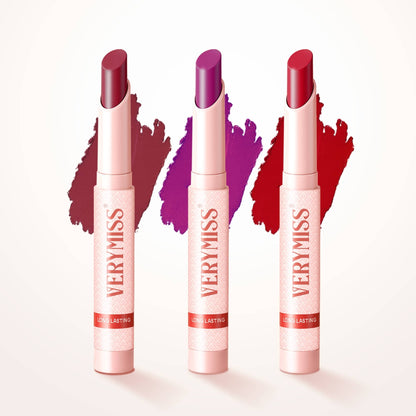 VERYMISS Non Transfer Matte Lipstick Combo Set - Red-Purple-Maroon