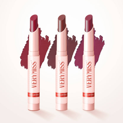 VERYMISS Non Transfer Matte Lipstick Combo Set - Maroon-Brown-Maroon
