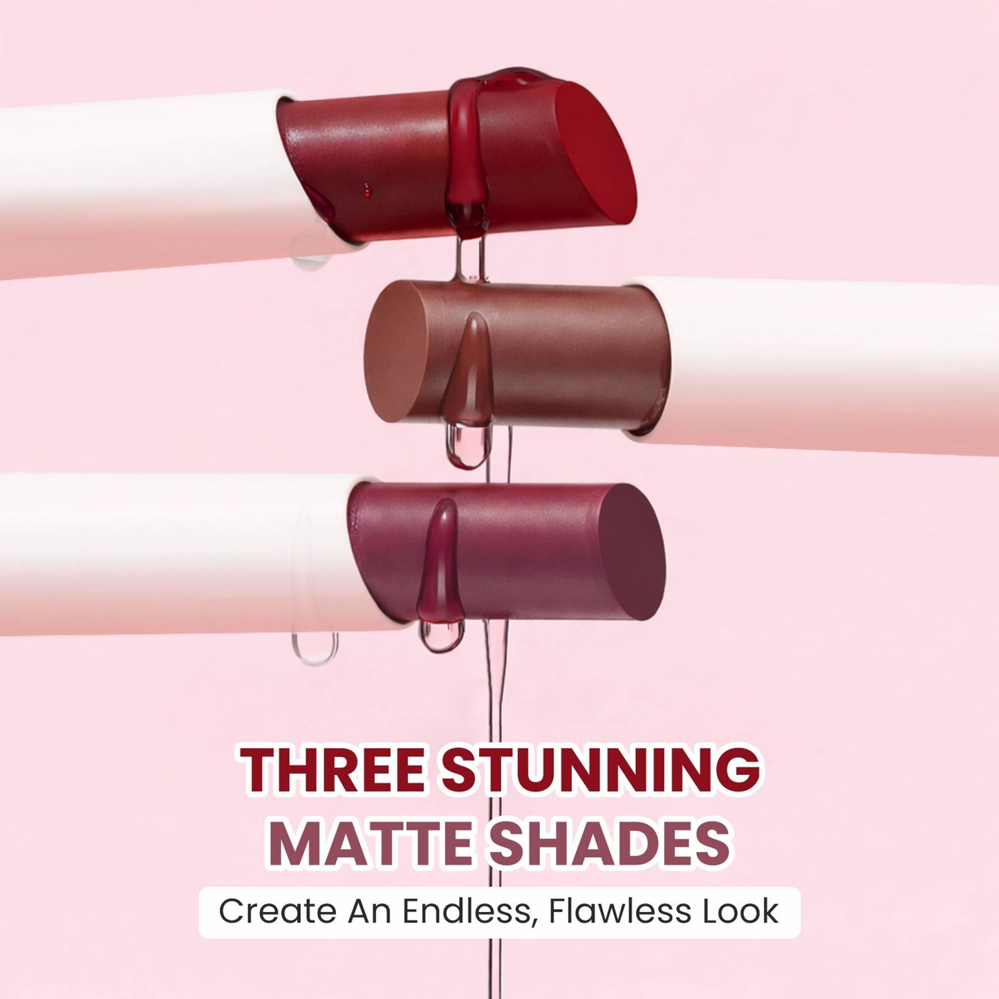 VERYMISS Non Transfer Matte Lipstick Combo Set - Maroon-Brown-Maroon