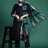 Dhiyona IE Yoke Design Zari Pure Cotton Kurta With Trousers & Dupatta