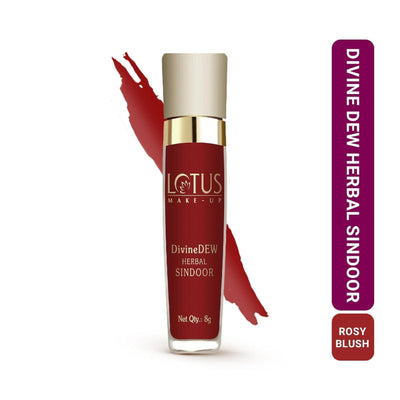 Lotus Make-Up Divine Dew Herbal Liquid Sindoor Love Drop, Water & Smudge Resistant,Long Lasting - Maroon