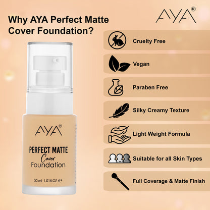 AYA Perfect Matte Cover Foundation - 03 Medium Beige