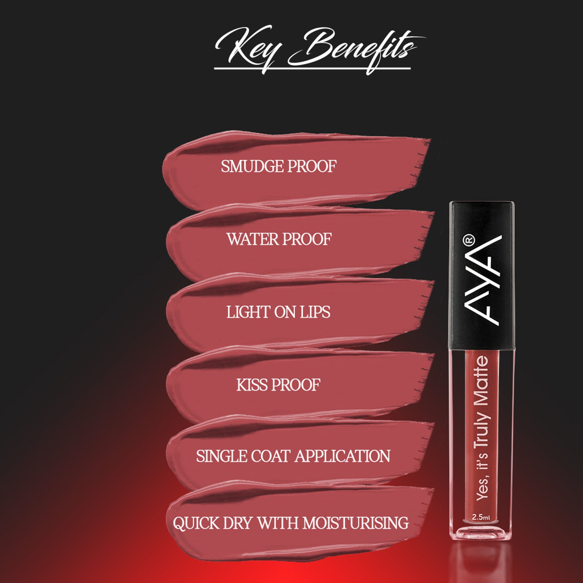 AYA Yes It's Truly Matte Liquid Lipstick - 09 Fire On Ice