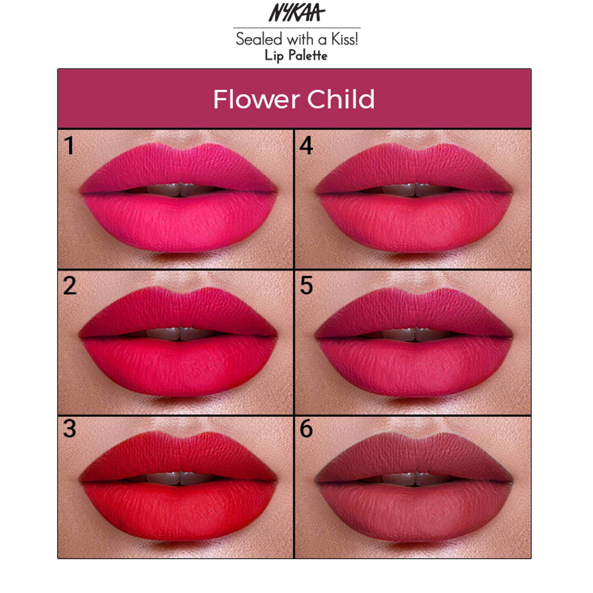 Nykaa Cosmetics Sealed with a Kiss! Lipstick Palette - Flower Child 02