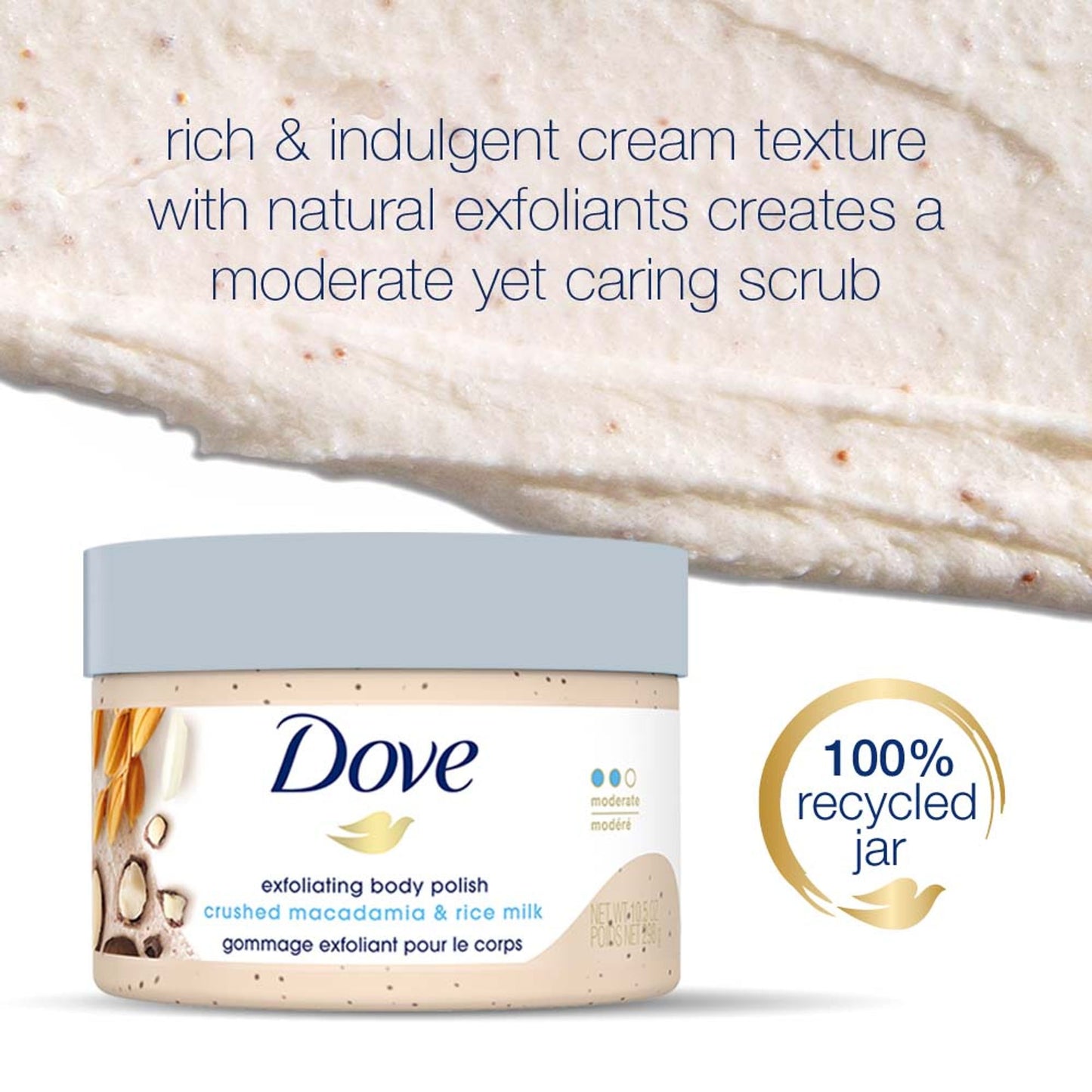 Dove Exfoliating Body Polish - Crushed Macadamia And Rice Milk