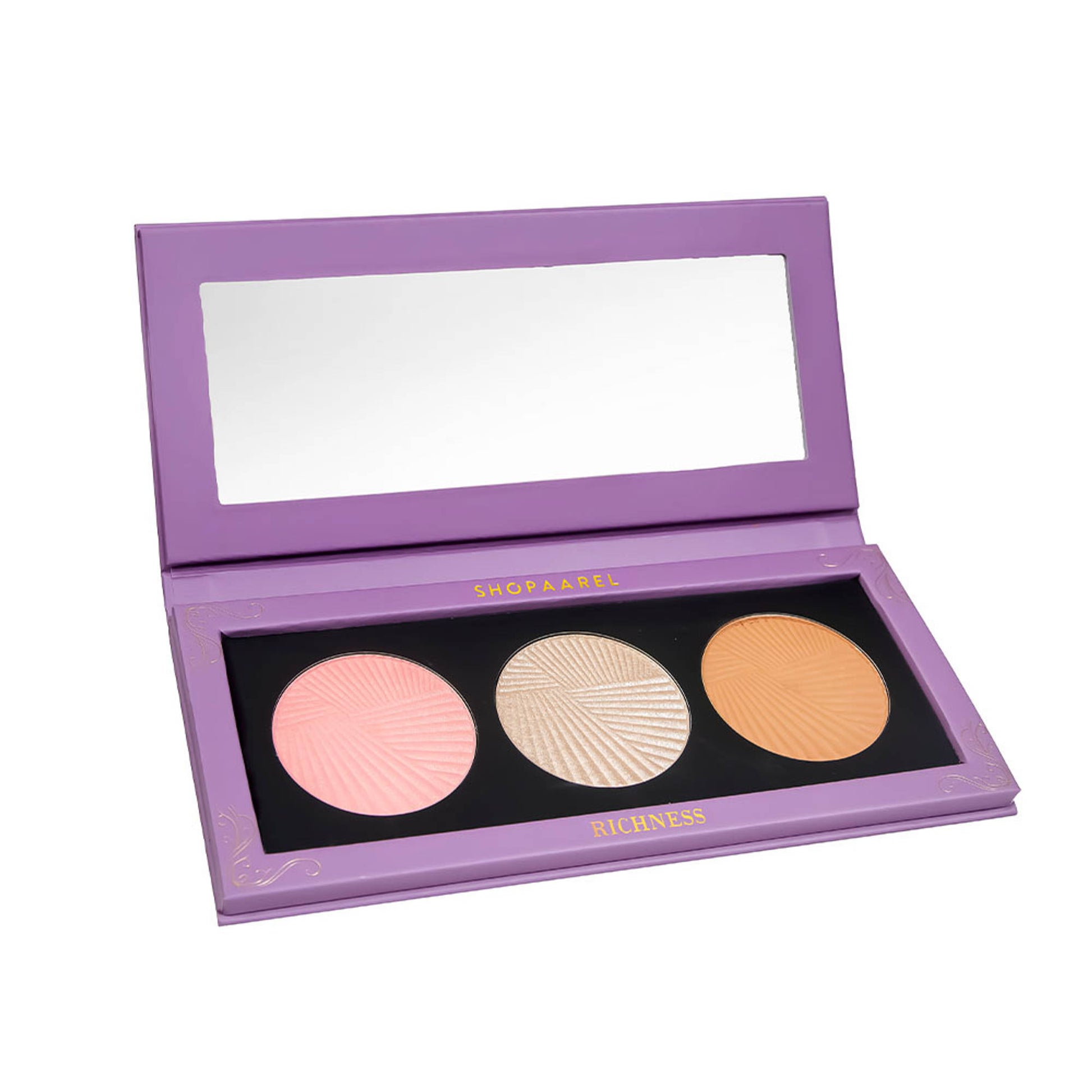 Shopaarel Richness 3C Palette All-In-One Blusher Contour Highlighter Finishing Powder